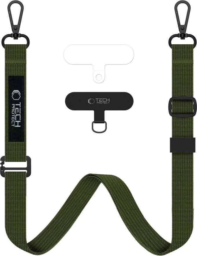 Litar për qafë dhe dorë për celular Tech-Protect C6S, me adapter, Olive set - 1