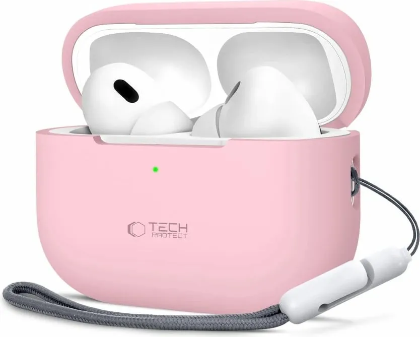 Mbështjellës Tech-Protect për AirPods Pro/Pro 2, silikon, rozë - 1