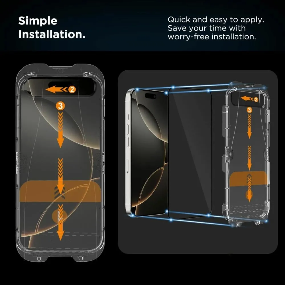Mbrojtës ekrani xham i temperuar Tech-Protect Quick Set+ për iPhone 16 Pro Max, 2 copë - 3
