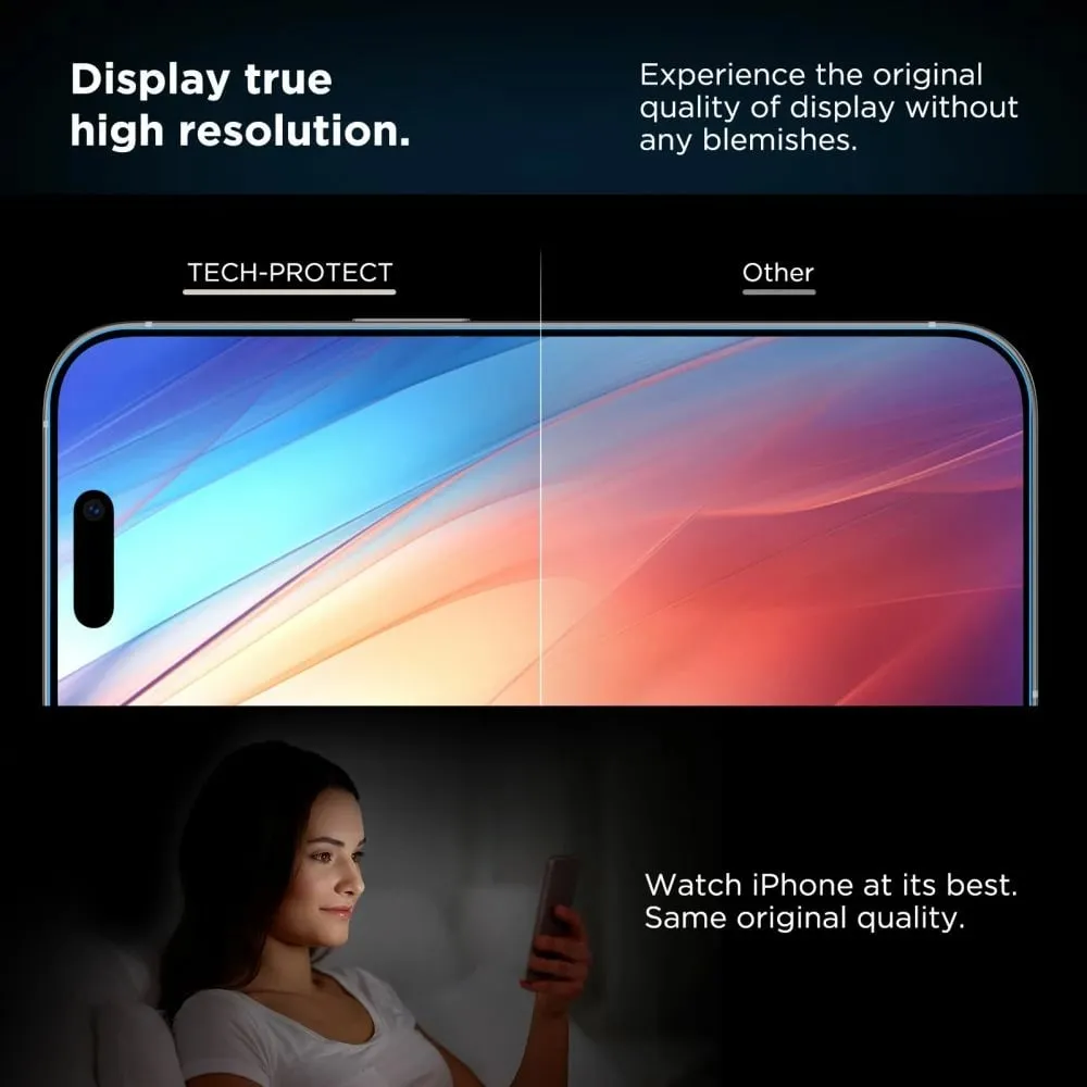 Mbrojtës ekrani xham i temperuar Tech-Protect Quick Set+ për iPhone 16 Pro Max, 2 copë - 4