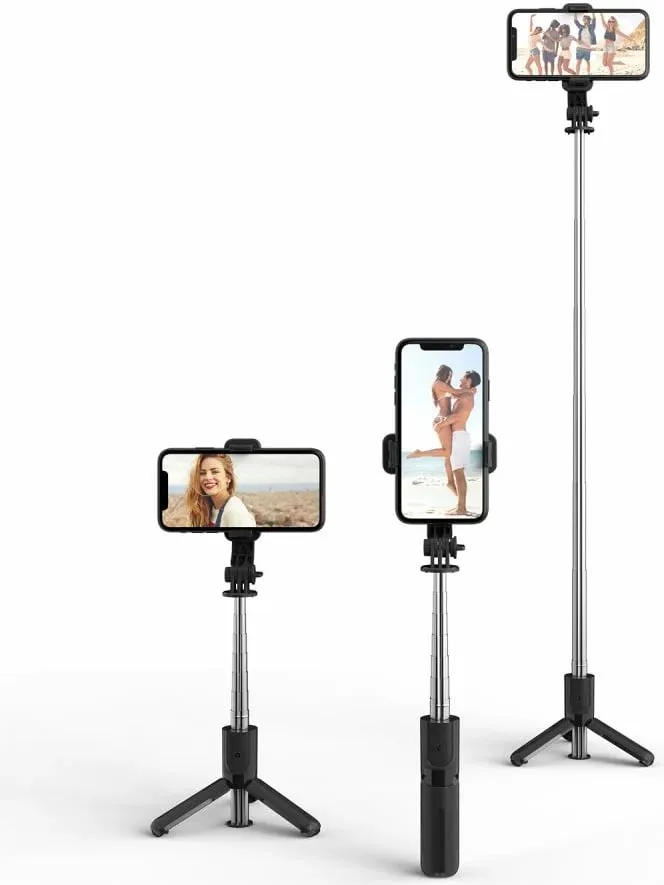 Selfie stick tripod Tech-Protect L02S, Bluetooth, i palosshëm, i zi - 4
