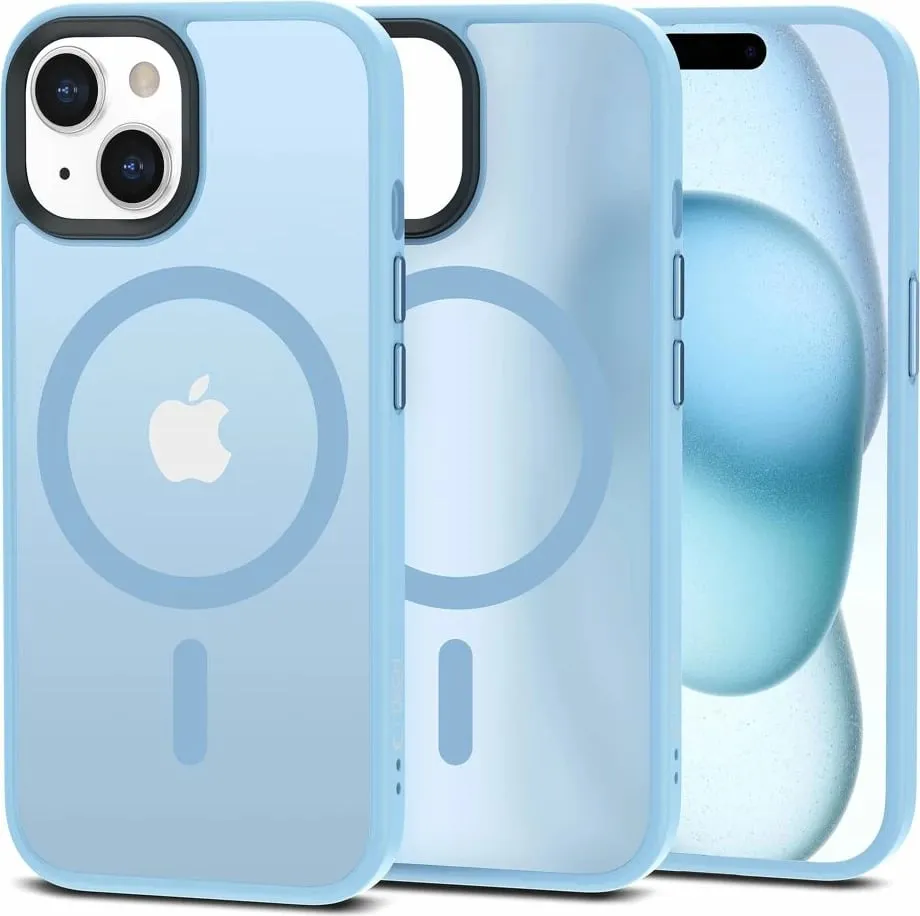 Mbështjellës Tech-Protect MagMat MagSafe për iPhone 15, Blu Mat - 1