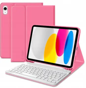 Futrollë me tastierë Tech Protect SC Pen Case, për iPad 10.9" 2022 dhe 11" 2025, Bluetooth, rozë