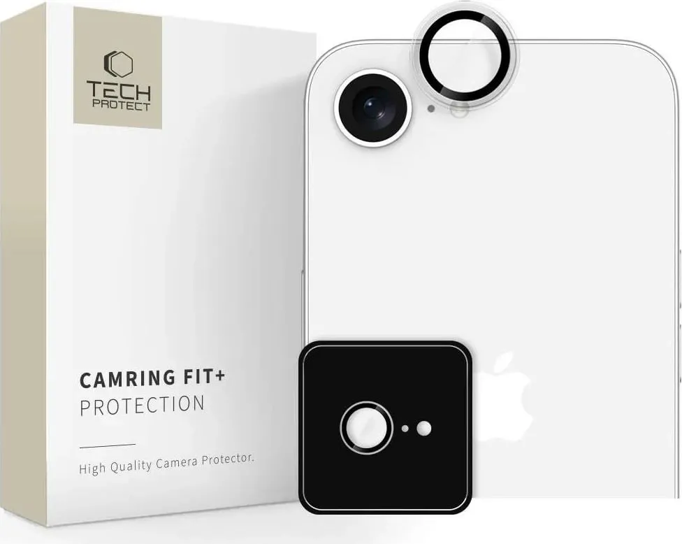 Xham mbrojtës Tech-Protect Camring Fit+ për Apple iPhone 16E, transparent - 1
