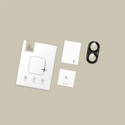 Mbrojtëse kamerë Tech-Protect Camfull Fit+, për iPhone 17, xham i temperuar, e zezë - 4