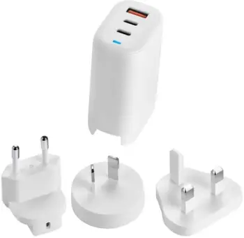 Karikues Acer GaN 65W, 3 porta (2x Type-C, 1x Type-A), i bardhë