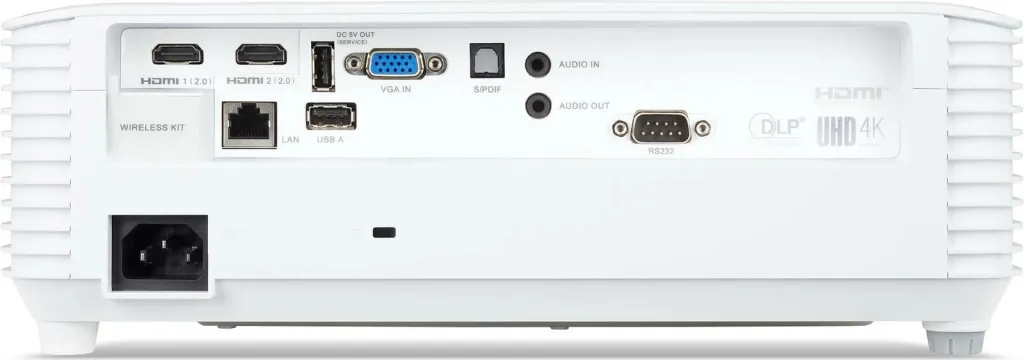 Projektor Acer P5827a, 4000 ANSI lumens, DLP, UHD 4K, i bardhë - 4