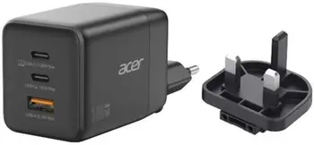 Karikues Acer GaN, 100W, me prizë të lëvizshme EU UK, i bardhë
