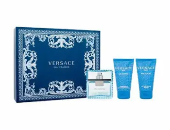 Set Versace: Eau de Toilette Eau Fraiche Man 50 ml + xhel dushi 50 ml + balsam pas-rroje 50 ml