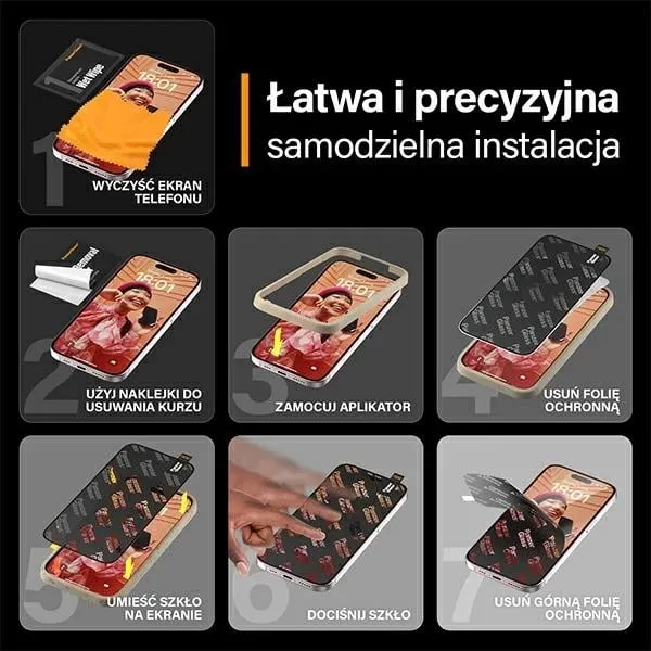Xham i temperuar PanzerGlass Ultra-Wide Fit për iPhone 15 - 13