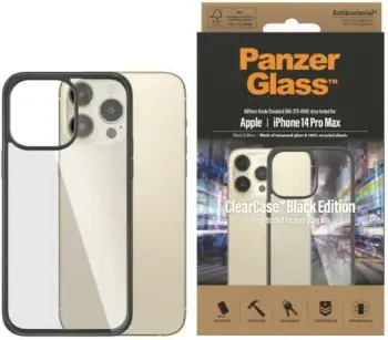 Mbulesë PanzerGlass ClearCase për iPhone 14 Pro Max 6.7", antibakteriale, e zezë