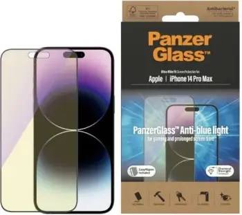 Xham mbrojtës PanzerGlass Ultra-Wide Fit me filtër anti-refleks dhe EasyAligner për iPhone 14 Pro Max