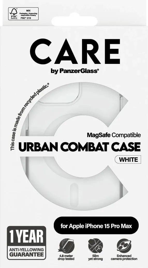 Mbështjellës PanzerGlass Urban Combat Case MagSafe për iPhone 15 Pro Max, Bardhë - 3