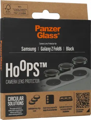 Mbështjellës kamerë PanzerGlass Hoops për Samsung Galaxy Z Fold 6, Zi