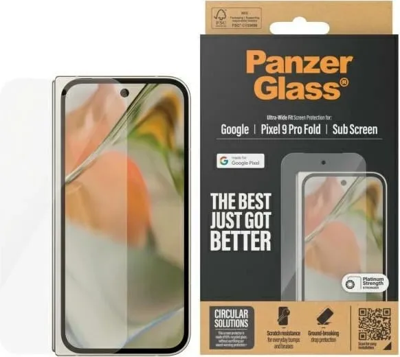 Mbështjellës xhami PanzerGlass për Google Pixel 9 Pro Fold, Ultra-Wide Fit - 1