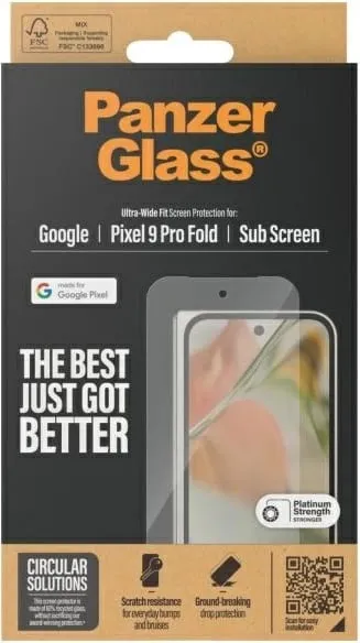 Mbështjellës xhami PanzerGlass për Google Pixel 9 Pro Fold, Ultra-Wide Fit - 3