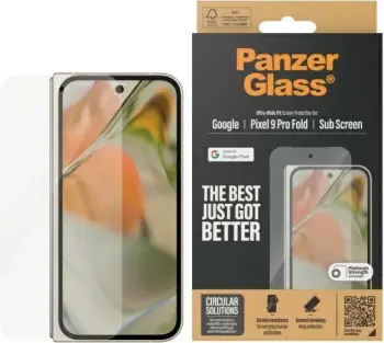 Mbështjellës xhami PanzerGlass për Google Pixel 9 Pro Fold, Ultra-Wide Fit