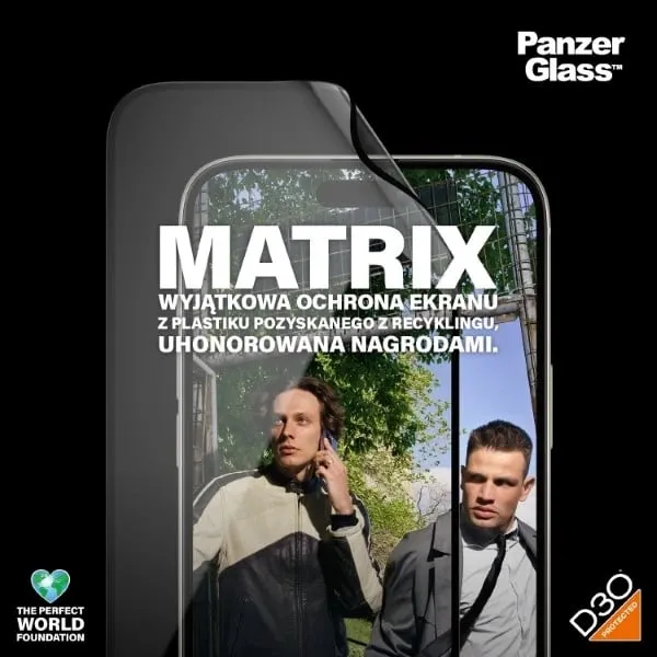Xham mbrojtës PanzerGlass Matrix Ultra-Wide-Fit për iPhone 15 Plus, me aplikator - 2