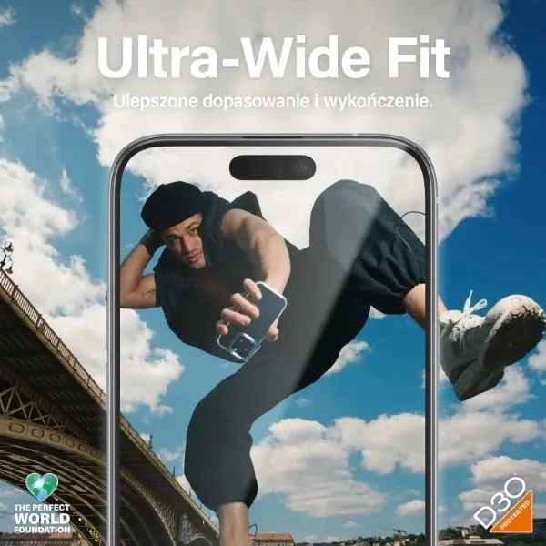 Xham mbrojtës PanzerGlass Matrix Ultra-Wide-Fit për iPhone 15 Plus, me aplikator - 5