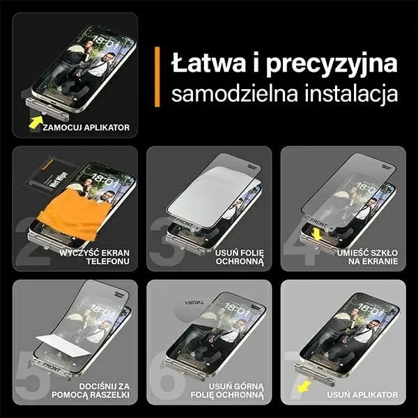 Xham mbrojtës PanzerGlass Matrix Ultra-Wide-Fit për iPhone 15 Plus, me aplikator - 7