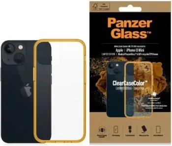 Mbështjellës PanzerGlass ClearCase për iPhone 13 Mini, Transparent/Verdhë