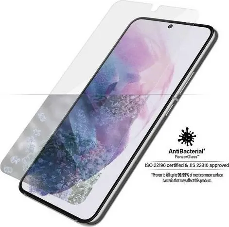 Xham mbrojtës PanzerGlass E2E Microfracture për Samsung Galaxy S22, me kornizë të zezë - 3