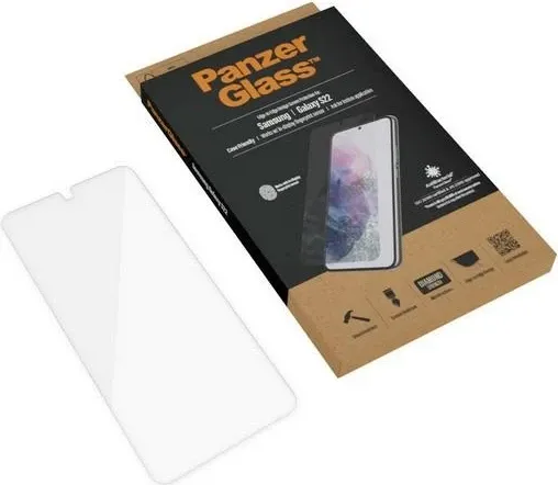 Xham mbrojtës PanzerGlass E2E Microfracture për Samsung Galaxy S22, me kornizë të zezë - 4
