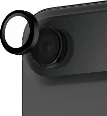 Mbrojtëse kamerë PanzerGlass Hoops, për iPhone Air, xham i temperuar, unaza metalike, e zezë