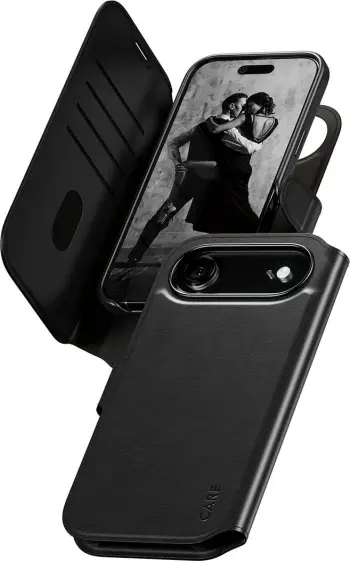 Mbështjellës PanzerGlass CARE Feature Case Tango 2in1 Wallet MagSafe për iPhone, zi