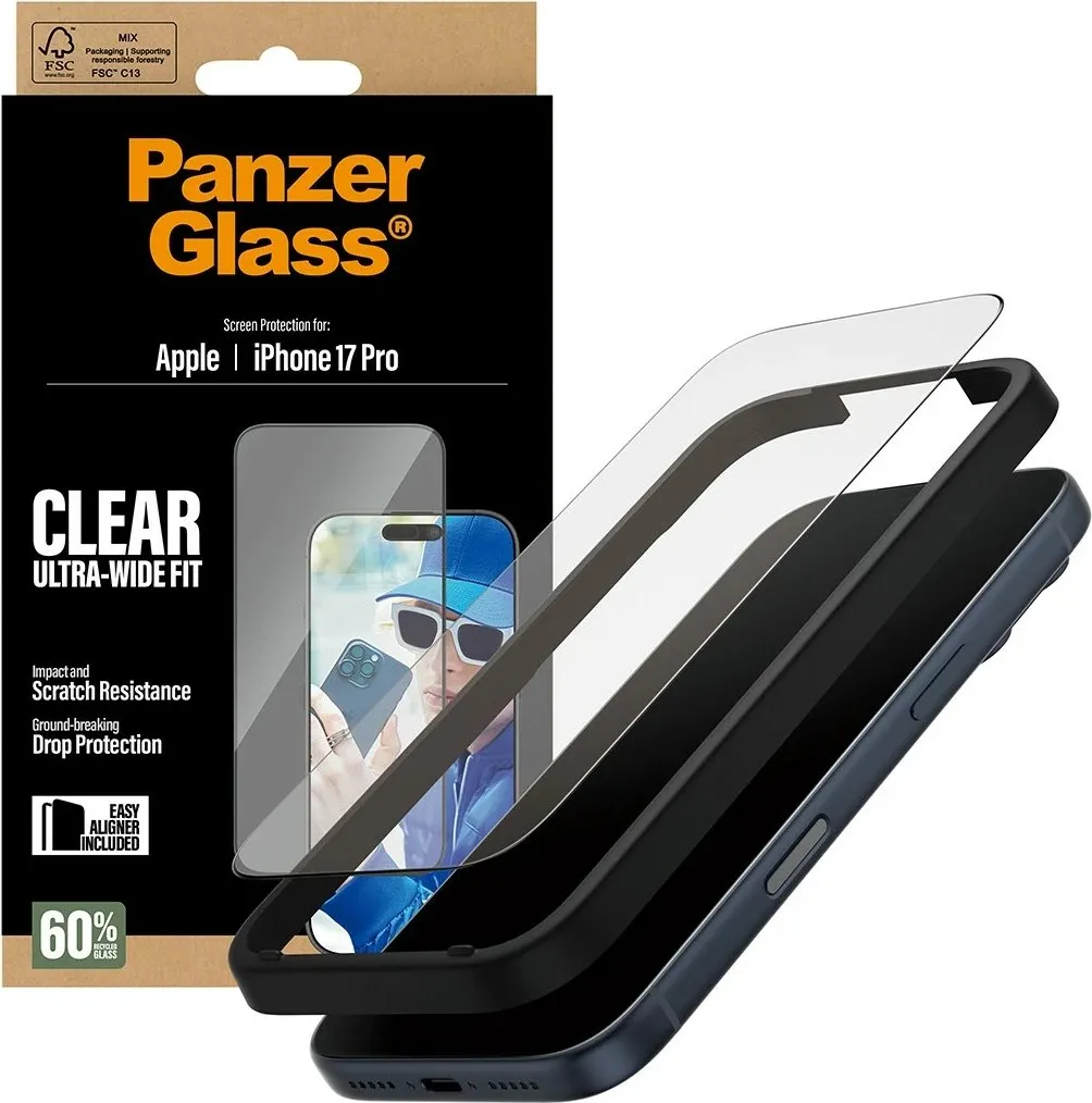 Mbrojtës xhami PanzerGlass për iPhone 17 Pro, UWF - 5