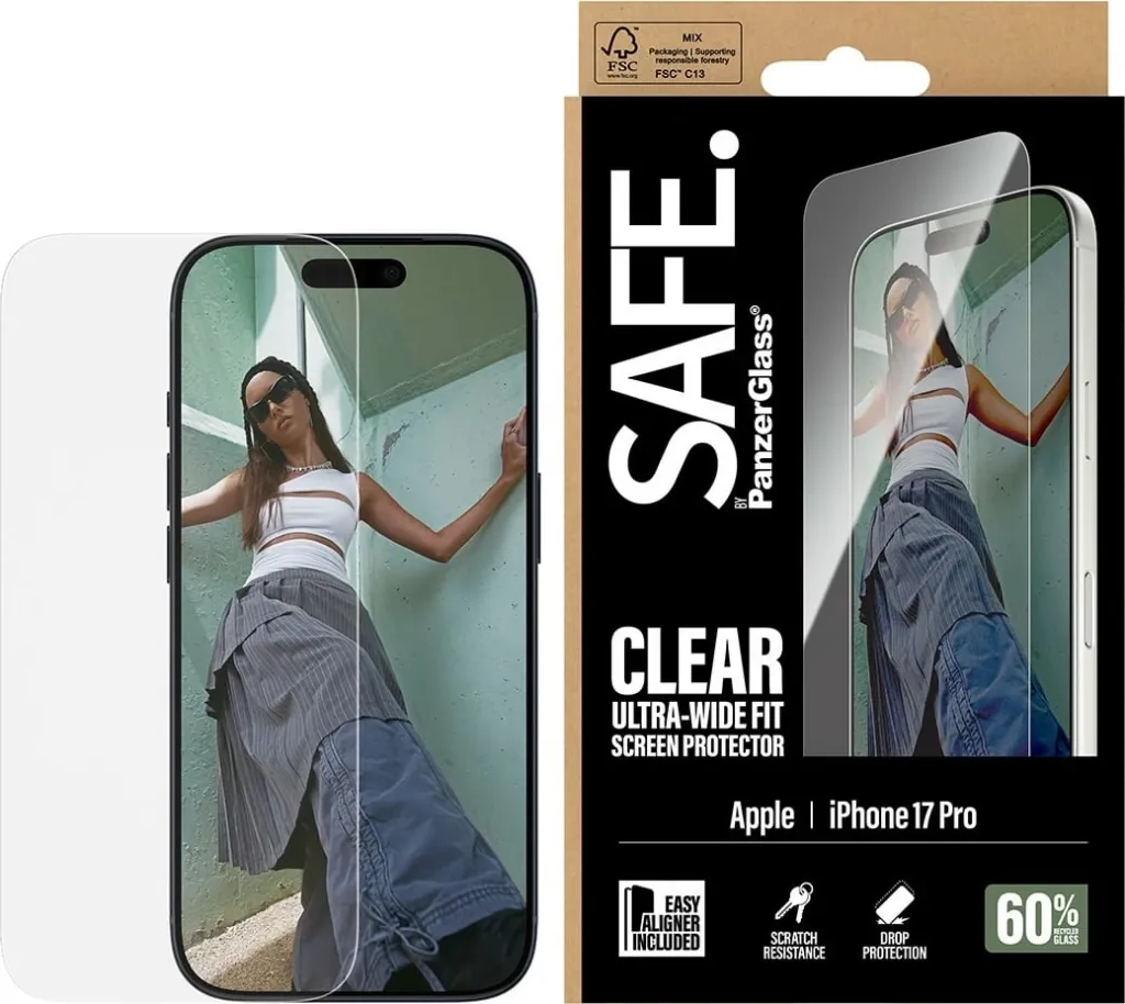 Mbrojtës xhami PanzerGlass SAFE për iPhone 17 Pro/UWF - 2