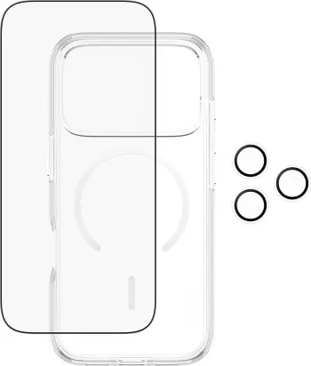 Mbështjellës PanzerGlass CARE 3-in-1 Flagship Explorer Bundle për iPhone 17 Pro transparent