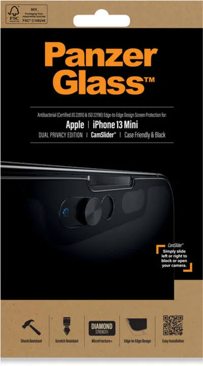 Xham mbrojtës PanzerGlass CamSlider® për Apple iPhone 13 Pro Max, i zi - 1