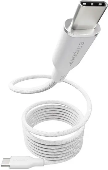 Kabllo USB C PanzerGlass Empower Magnetic, 240W, 1.5m, e bardhë argjendtë