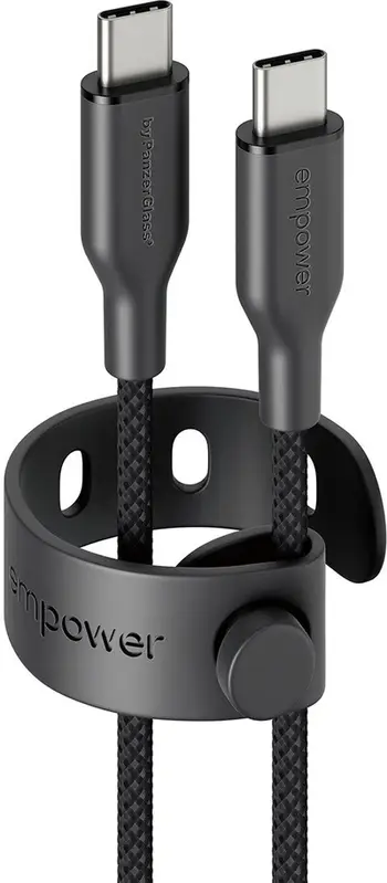 Kabllo karikimi PanzerGlass Empower by Racing, USB C në USB C, 60W, 1.2m, e zezë