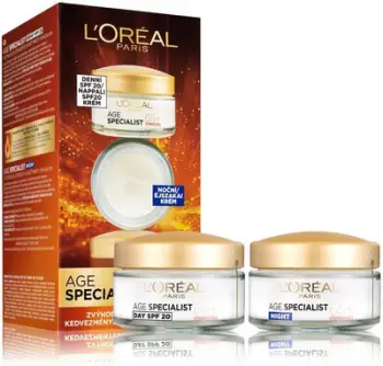 Set për fytyrë L´Oréal Paris Age Specialist 65+ Anti-Wrinkle, krem dite kundër rrudhave SPF20 50 ml + krem nate 50 ml
