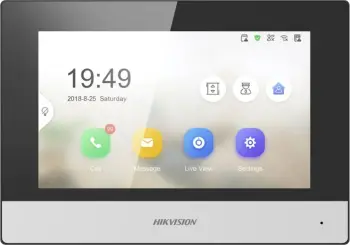 Sistem video dere Hikvision DS-KH6320-WTE1, 7", i zi, argjendtë