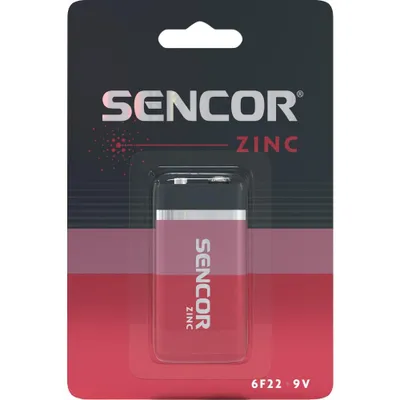 Bateri Sencor SBA 6F22 1BP 9V Zn, 1 copë - 1