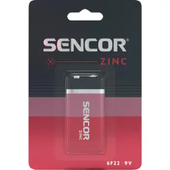 Bateri Sencor SBA 6F22 1BP 9V Zn, 1 copë