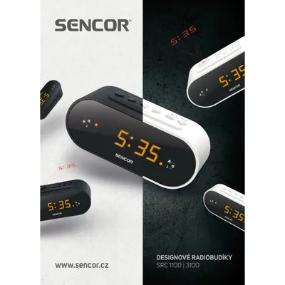 Orë me radio Sencor SRC 1100 B ,E Zezë - 2