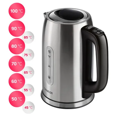 Vluese Uji 1.7l Sencor SWK 1760BK, e Argjendtë - 2