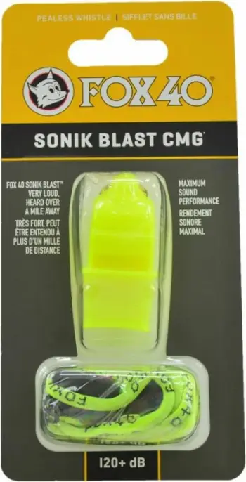 Bilbil FOX 40 Sonik Blast CMG për meshkuj dhe femra, e verdhë