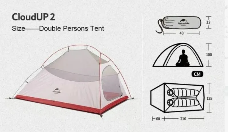 Tendë për kamping Yakimasport, e kuqe dhe e bardhë - 13