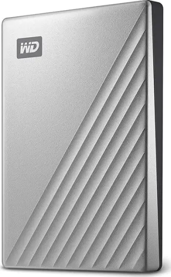 Hard disk Western Digital My Passport Ultra, 1 TB, USB Type-C, Ngjyrë zezë, argjendtë
