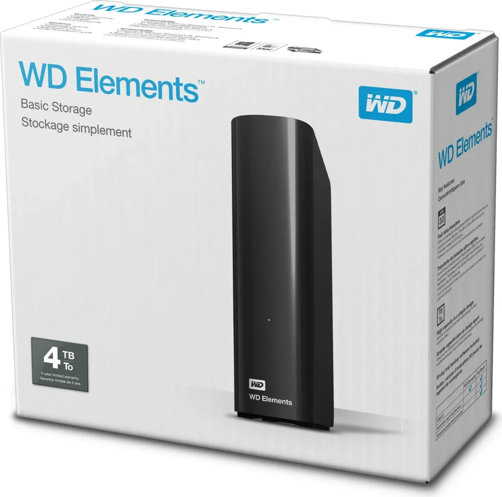 Hard disk Western Digital WD Elements Desktop, 4 TB, 3.2 Gen 1 (3.1 Gen 1), i zi - 8