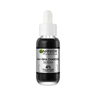 Serum për fytyrë Garnier AHA + BHA Charcoal, 30 ml - 1