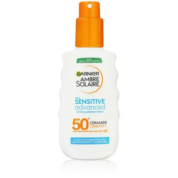 Sprej mbrojtës për lëkurë të ndjeshme Garnier SPF 50+ Sensitive Advanced, 150 ml