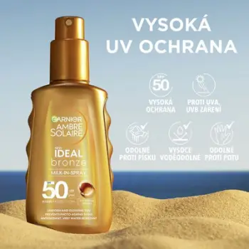 Sprej qumësht për mbrojtje ndaj diellit Garnier SPF 50 Ideal Bronze, 150 ml
