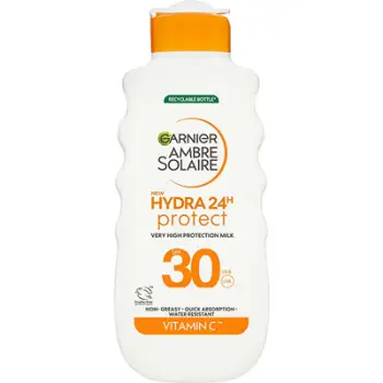 Losion mbrojtës ndaj diellit Garnier Hydra 24h Protect (High Protection Milk), 175 ml