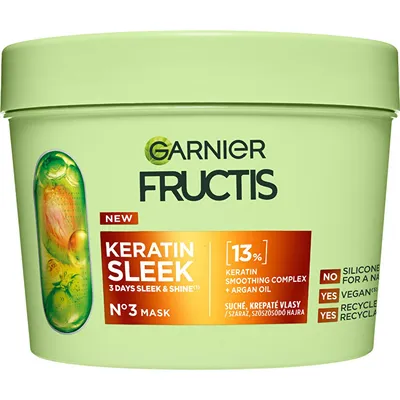 Maskë për flokë Keratin Sleek Garnier, 370 ml - 1